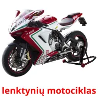 lenktynių motociklas Tarjetas didacticas