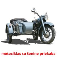 motociklas su šonine priekaba Tarjetas didacticas