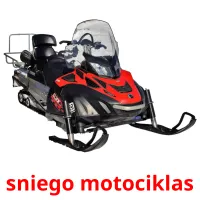 sniego motociklas Tarjetas didacticas