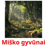 Miško gyvūnai cartões com imagens