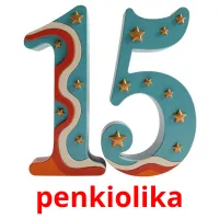 penkiolika cartões com imagens