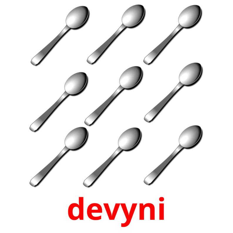 devyni picture flashcards