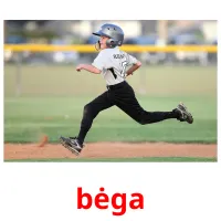 bėga picture flashcards