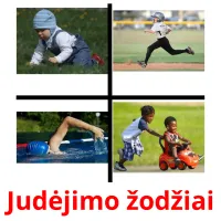 Judėjimo žodžiai cartões com imagens