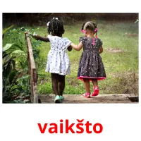 vaikšto picture flashcards