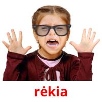 rėkia picture flashcards