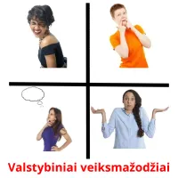 Valstybiniai veiksmažodžiai cartões com imagens