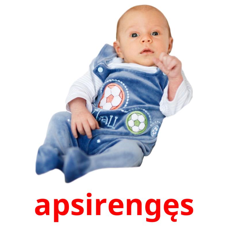 apsirengęs picture flashcards