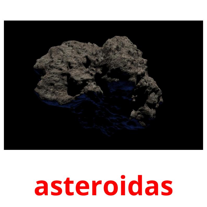 asteroidas picture flashcards