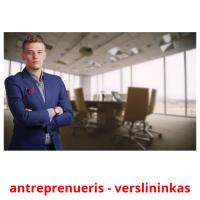 antreprenueris - verslininkas card for translate