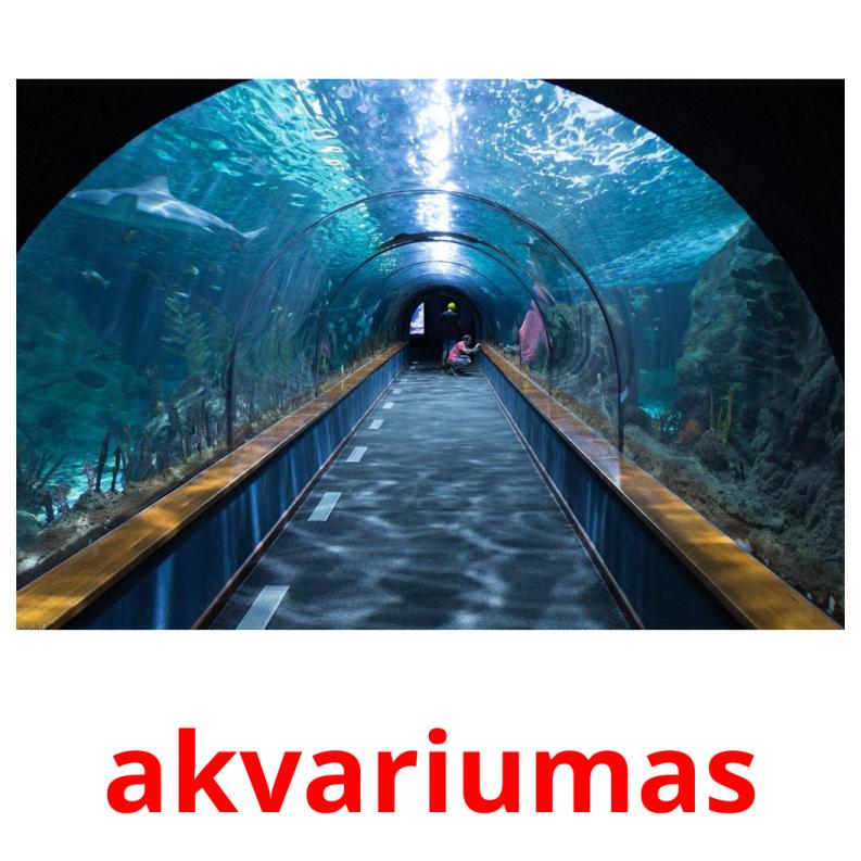 akvariumas Bildkarteikarten