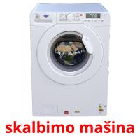 skalbimo mašina flashcards illustrate