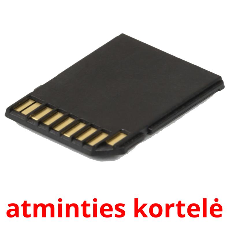 atminties kortelė Tarjetas didacticas