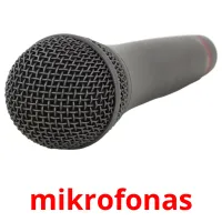 mikrofonas cartões com imagens