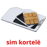 sim kortelė cartões com imagens