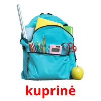 kuprinė cartes de vocabulaire