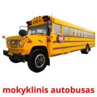 mokyklinis autobusas cartes de vocabulaire