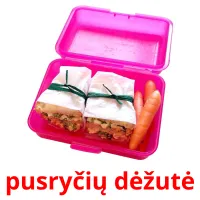 pusryčių dėžutė cartes de vocabulaire