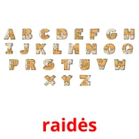 raidės cartes de vocabulaire