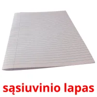 sąsiuvinio lapas cartes de vocabulaire