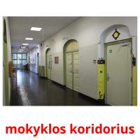 mokyklos koridorius Bildkarteikarten
