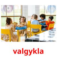 valgykla picture flashcards