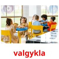 valgykla cartões com imagens