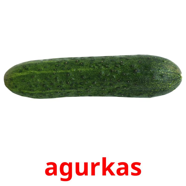 agurkas picture flashcards