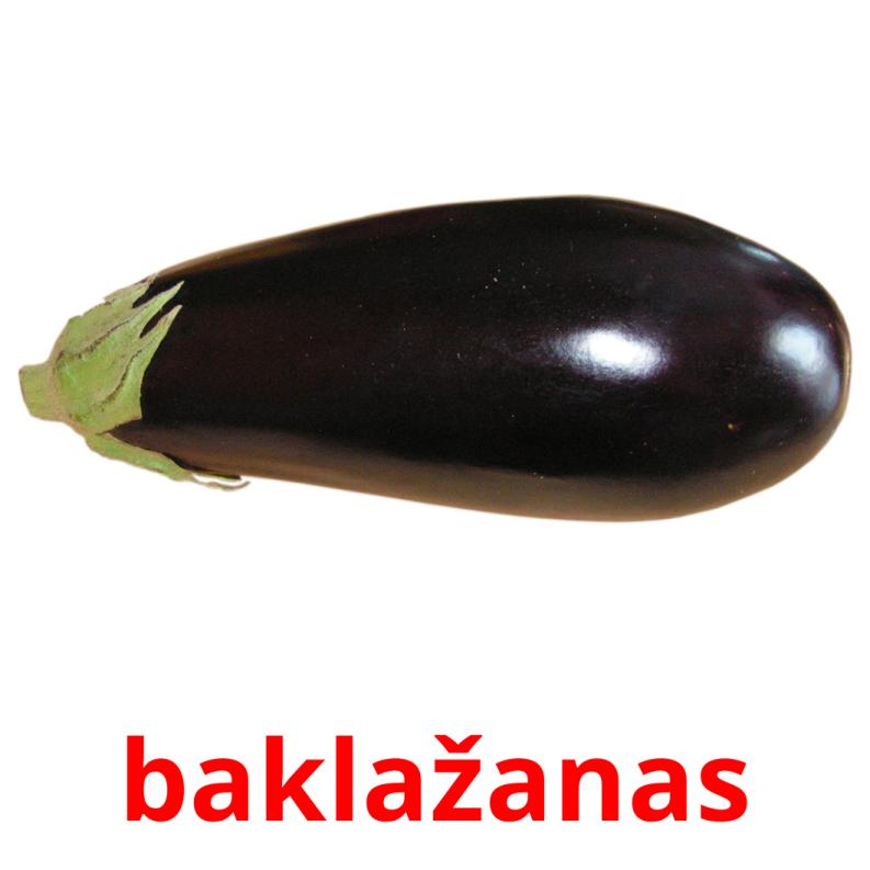baklažanas picture flashcards