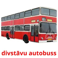 divstāvu autobuss Bildkarteikarten