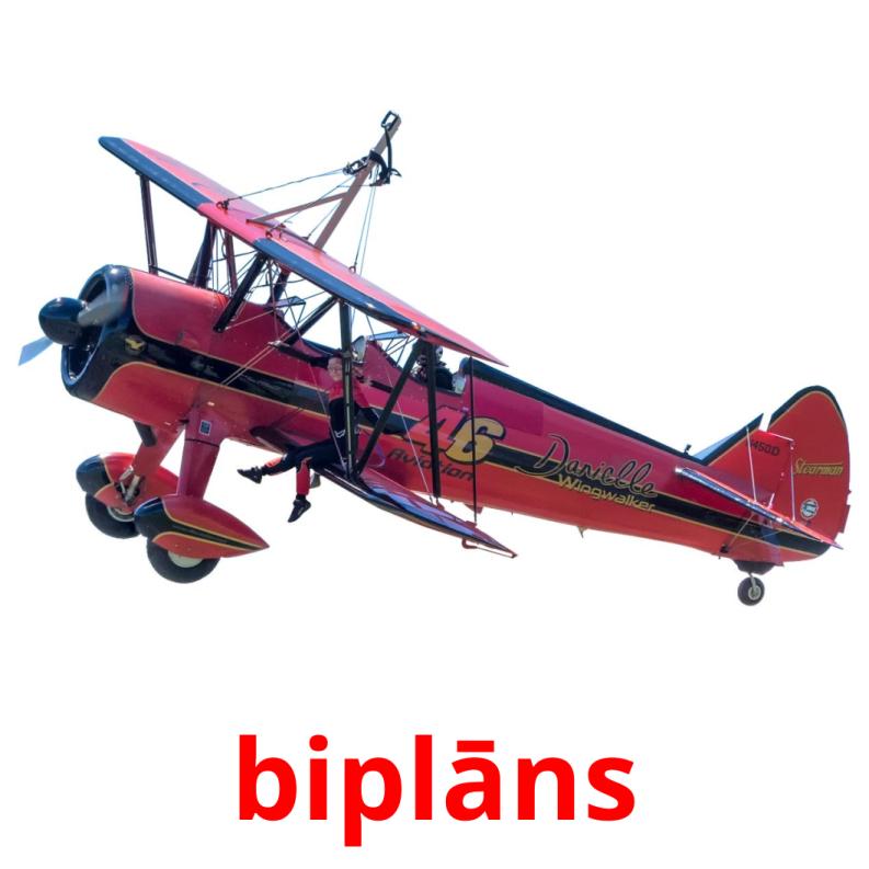 biplāns picture flashcards