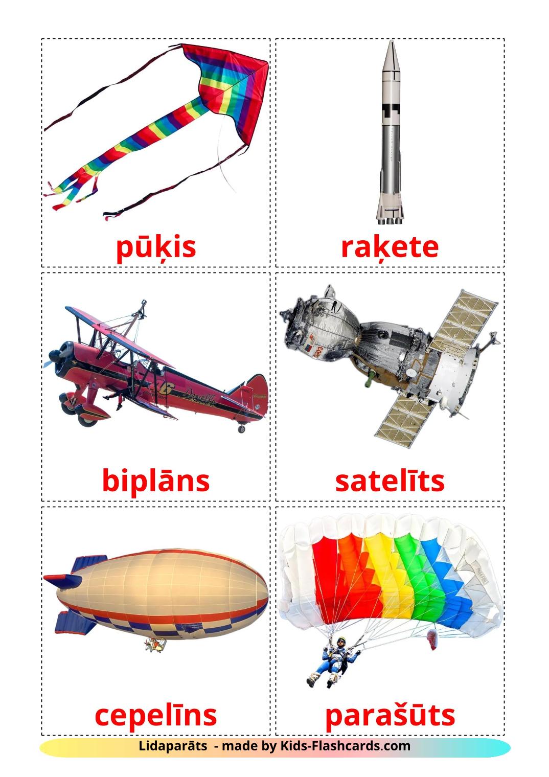 Lucht - 14 gratis printbare letse kaarten