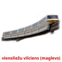 viensliežu vilciens (maglevs) flashcards illustrate
