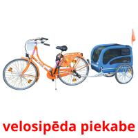 velosipēda piekabe flashcards illustrate