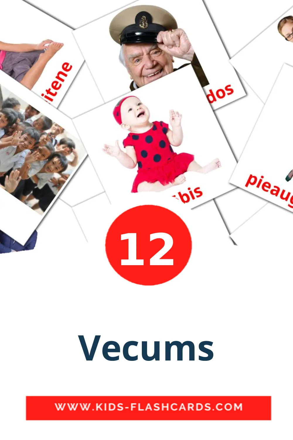 12 Vecums fotokaarten voor kleuters in het lets