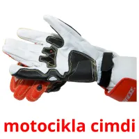 motocikla cimdi Bildkarteikarten