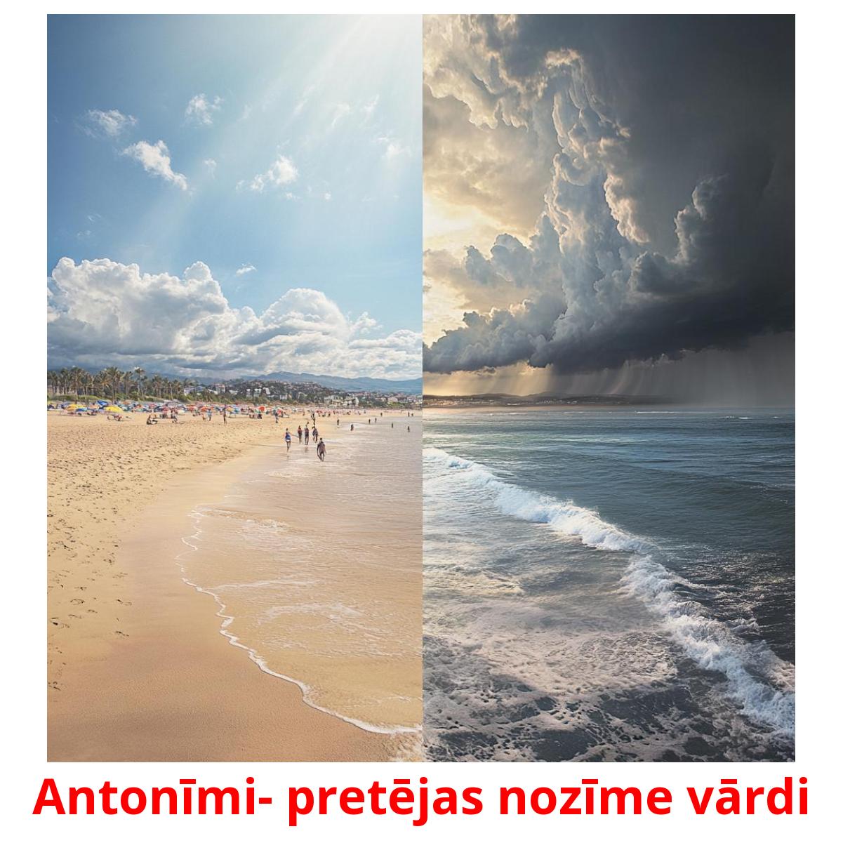 Antonīmi- pretējas nozīme vārdi ansichtkaarten