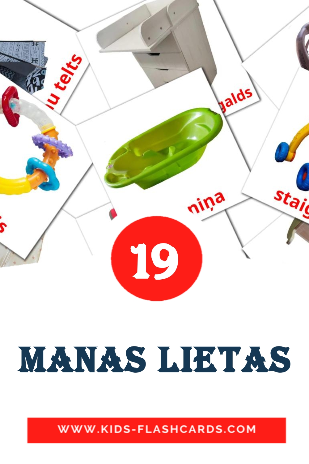 Manas lietas на латышском для Детского Сада (20 карточек)