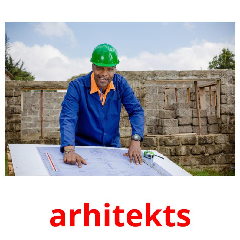 arhitekts picture flashcards