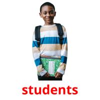students picture flashcards