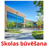 Skolas būvēšana Bildkarteikarten