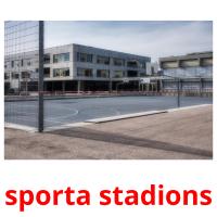 sporta stadions picture flashcards