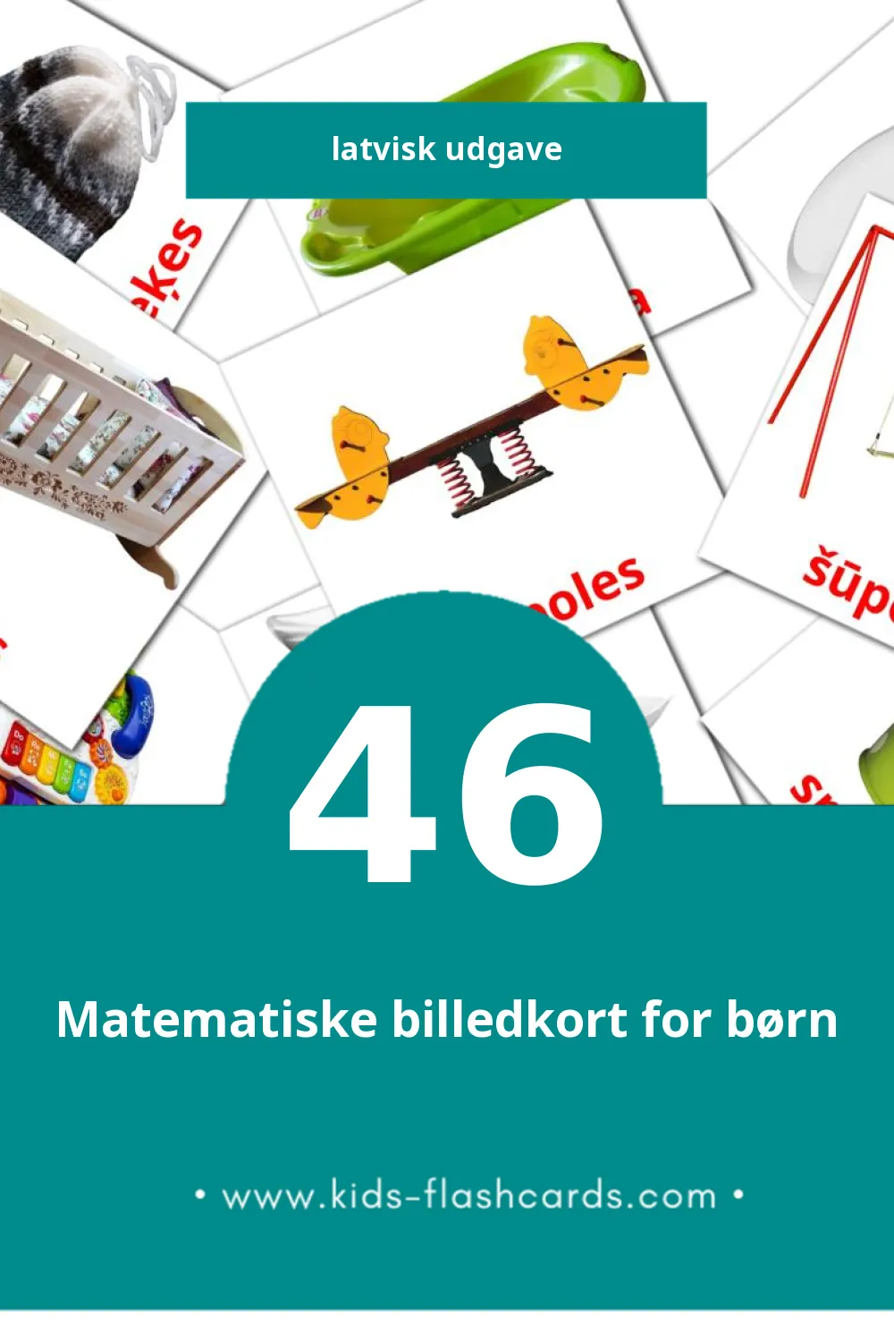 Visuelle billedkort for børn om Mazulis til småbørn (46 kort på Latvisk)