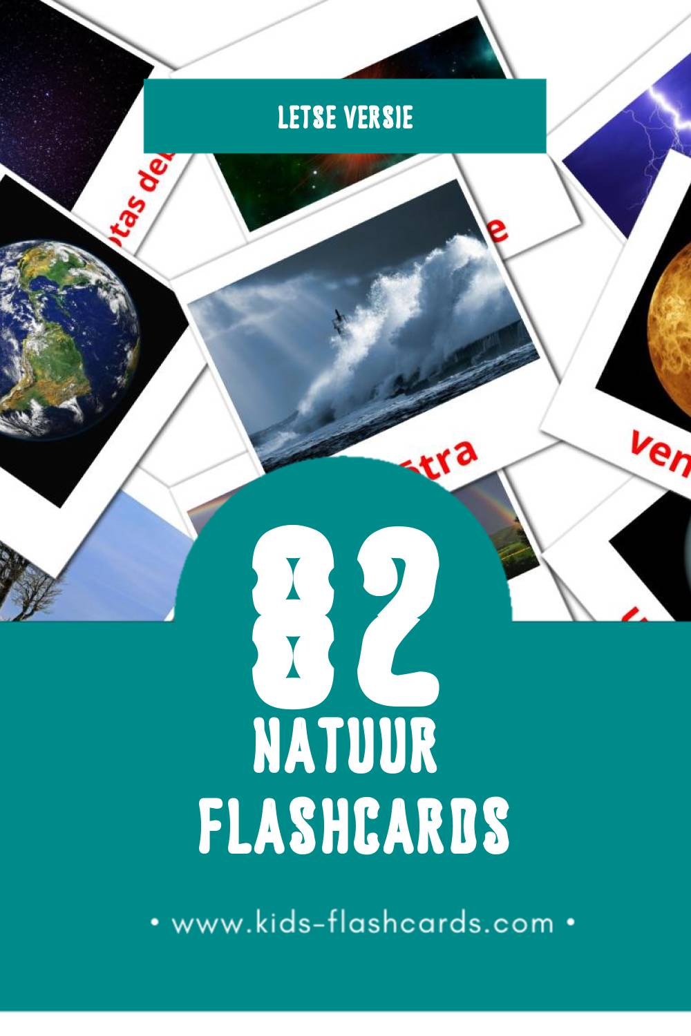 Visuele Daba Flashcards voor Kleuters (82 kaarten in het Lets)