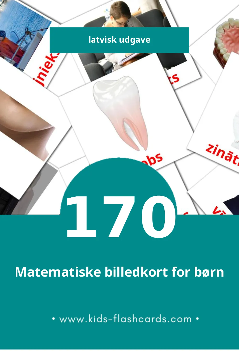 Visuelle billedkort for børn om Cilvēks til småbørn (170 kort på Latvisk)
