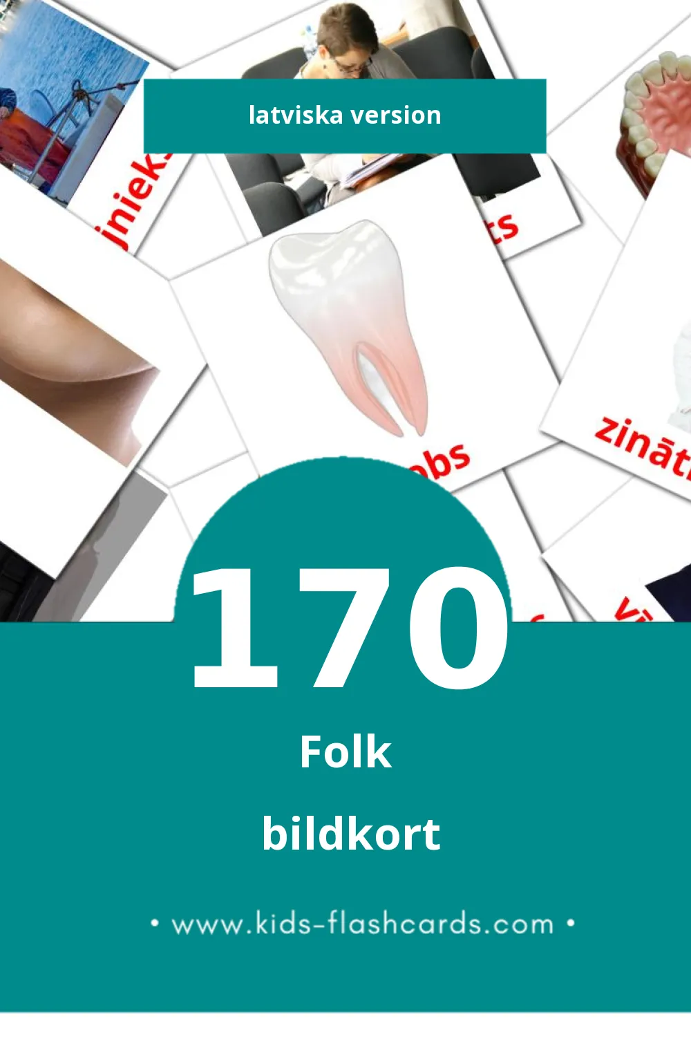 Visuella Cilvēks för småbarn (170 bildkort för barn på Latviska)