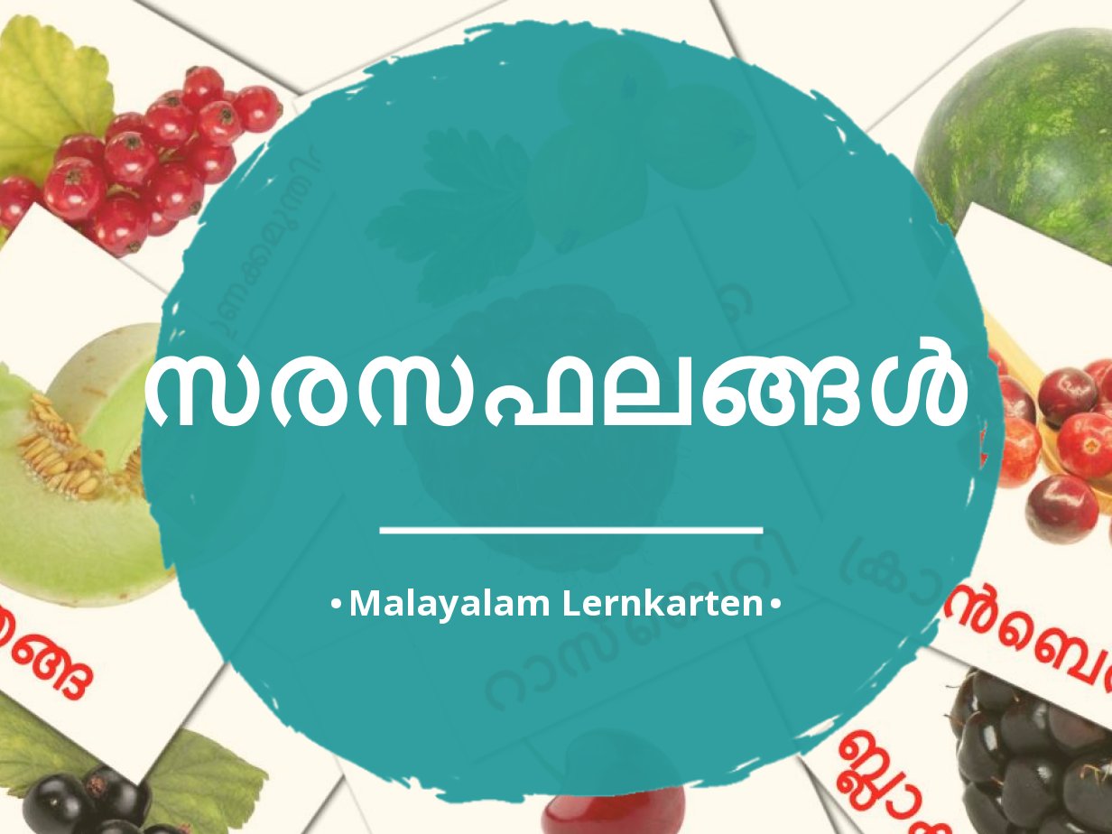 11 Beerenobst Karteikarten in PDF Malayalam Bilder