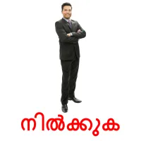 നിൽക്കുക flashcards illustrate