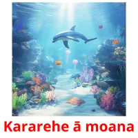 Kararehe ā moana picture flashcards