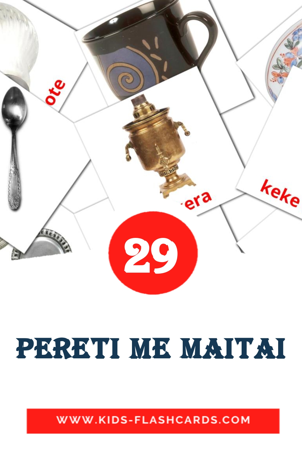 29 Pereti me Maitai Picture Cards for Kindergarden in maori